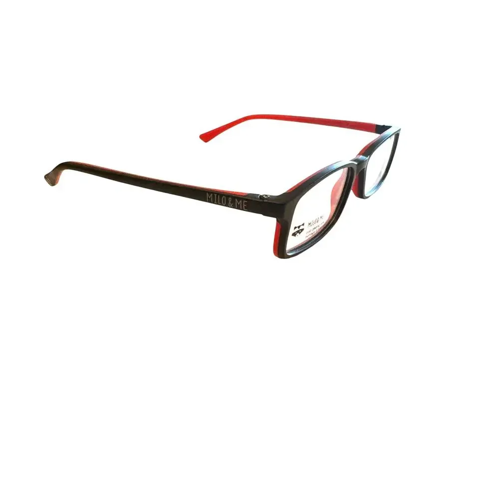 NEW Milo & Me Red and Black Rectangular Kids Glasses